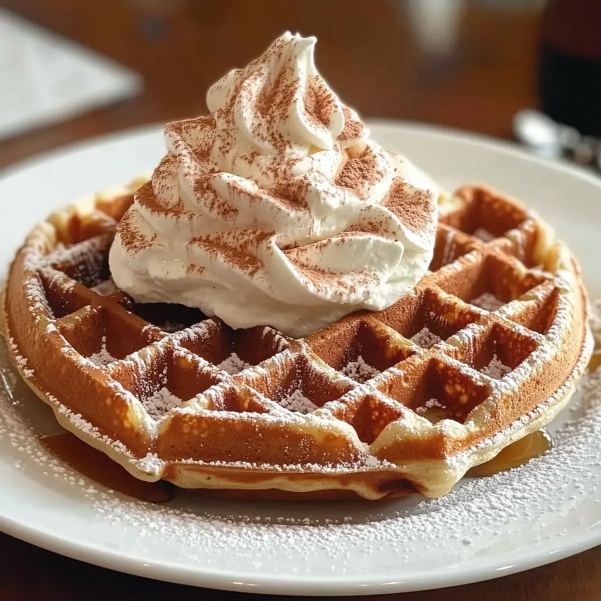 Cinnamon Waffles with Cinnamon Whipped Cream for Cozy Mornings 4 Cinnamon Waffles with Cinnamon Whipped Cream