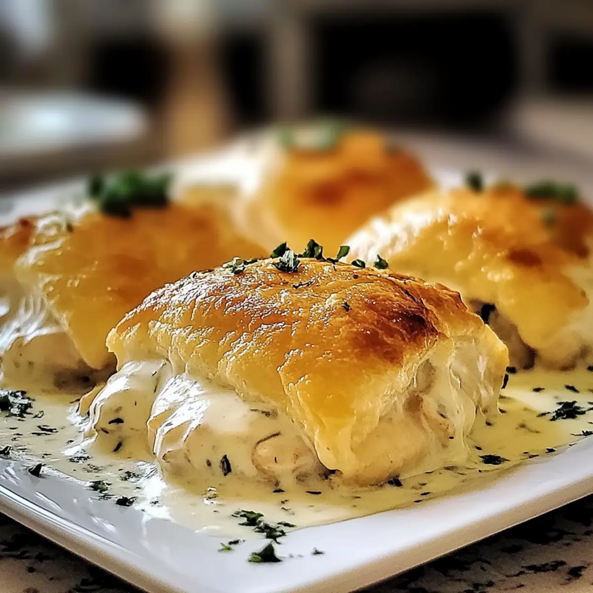 Chicken Pillows with Creamy Parmesan