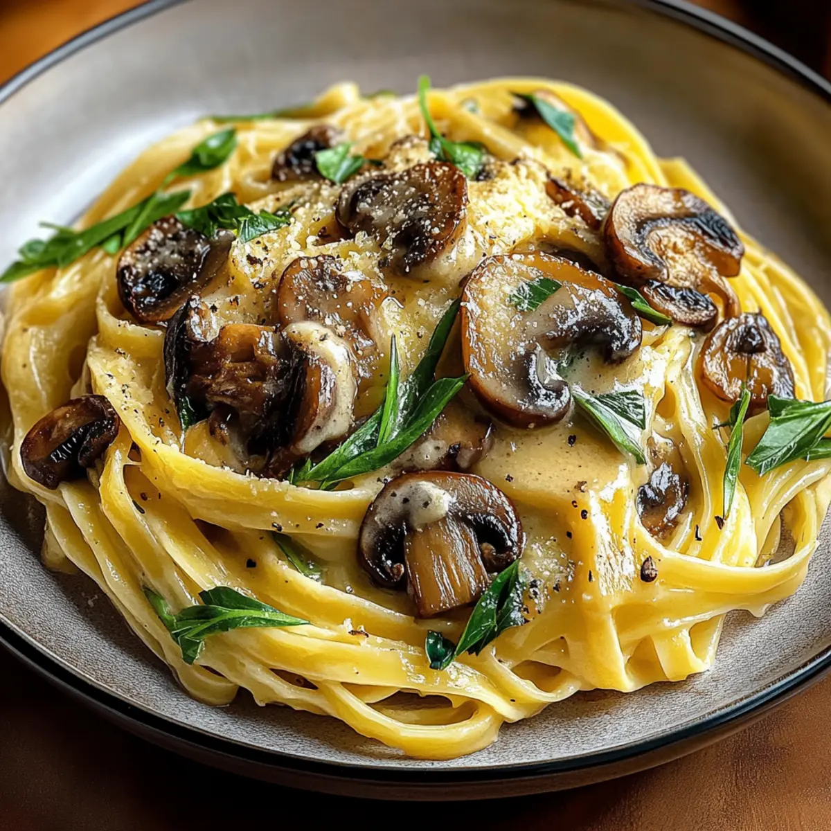 Caramelized Leek and Mushroom Gruyere Pasta