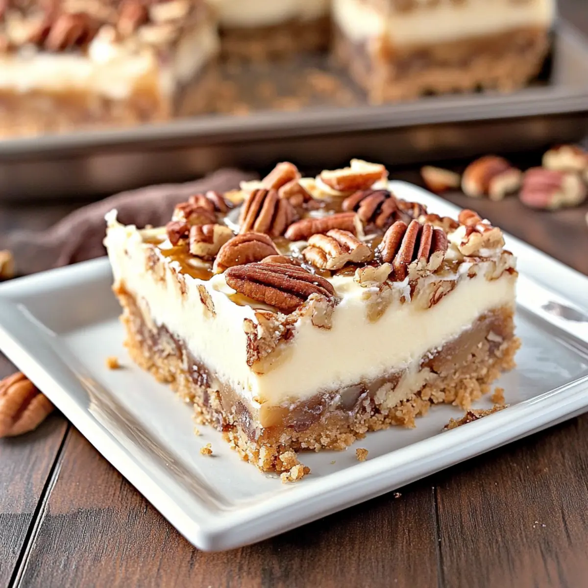 Dreamy Pecan Pie Cheesecake Bars
