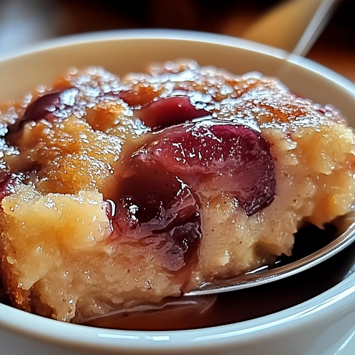 Baked Sticky Rhubarb Pudding