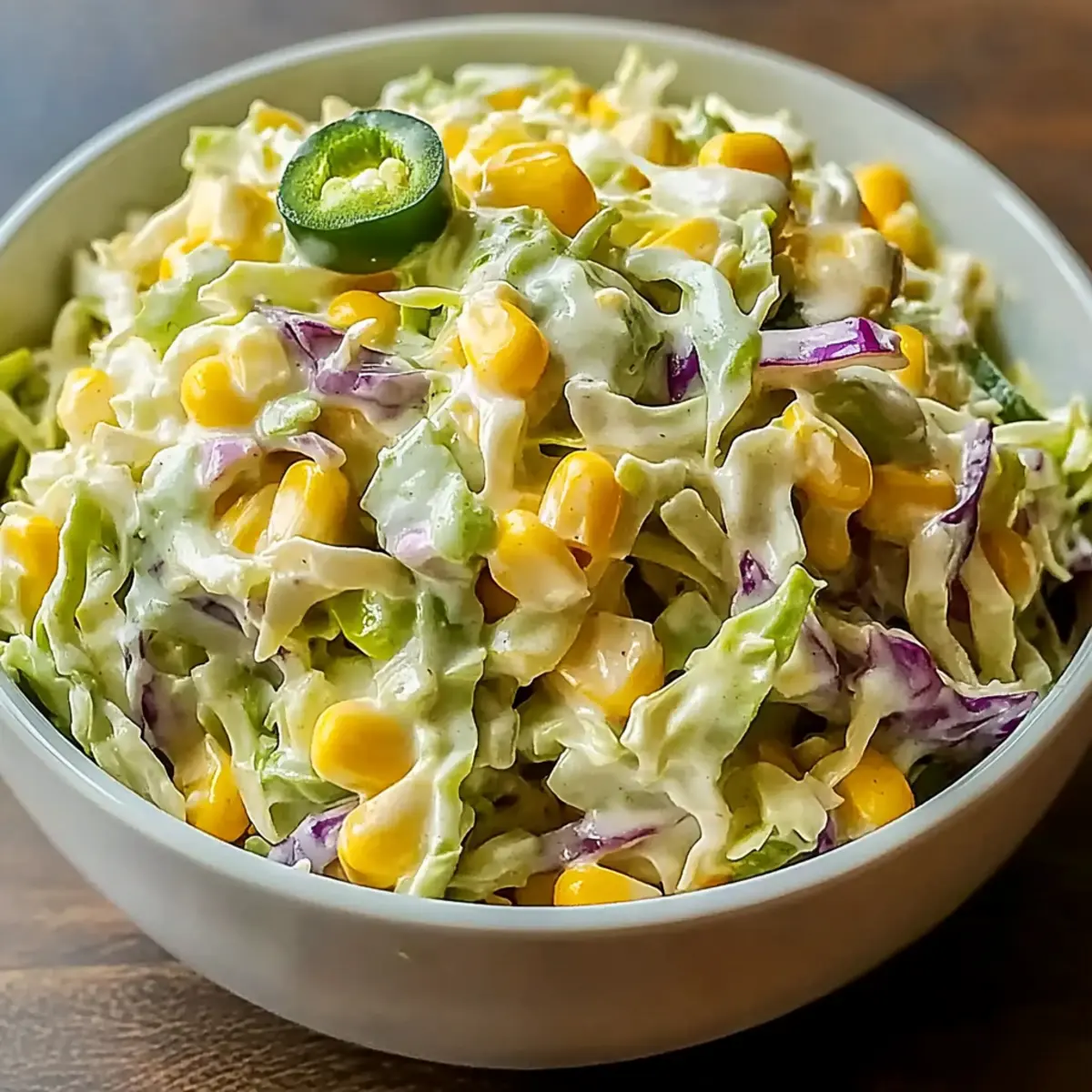 Jalapeno Corn Coleslaw