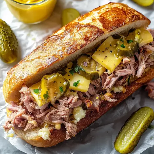 Cuban Garlic Bread Sandwiches