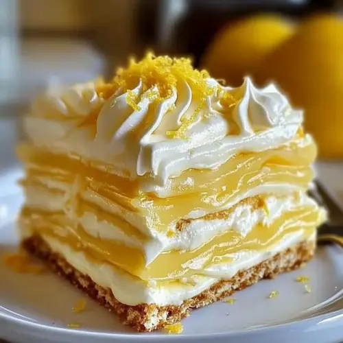 No-Bake Lemon Eclair Cake