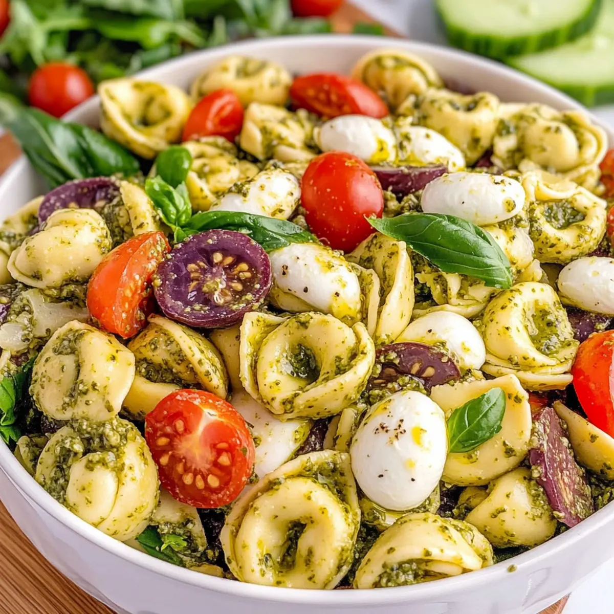 Cold Tortellini Pesto Salad