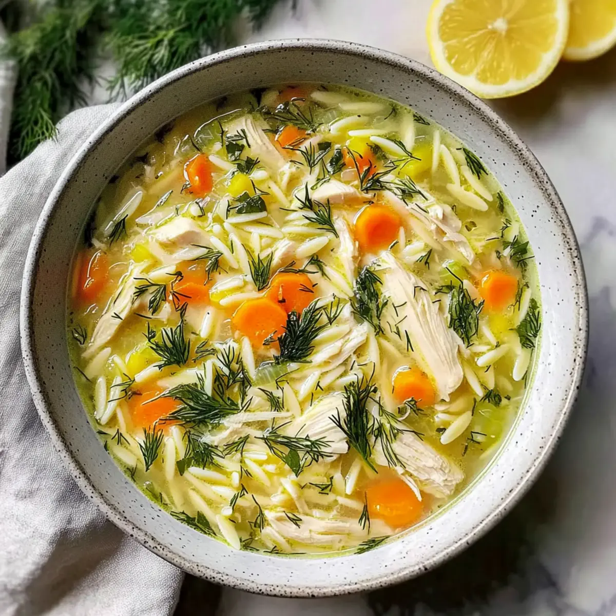 Creamy Greek Lemon Chicken Soup