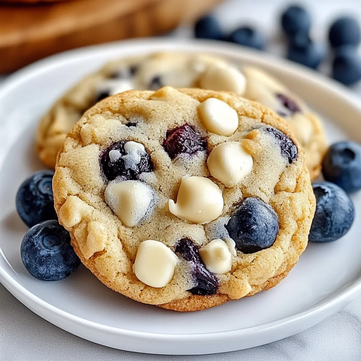 Blueberry White Chocolate Chip Cookies