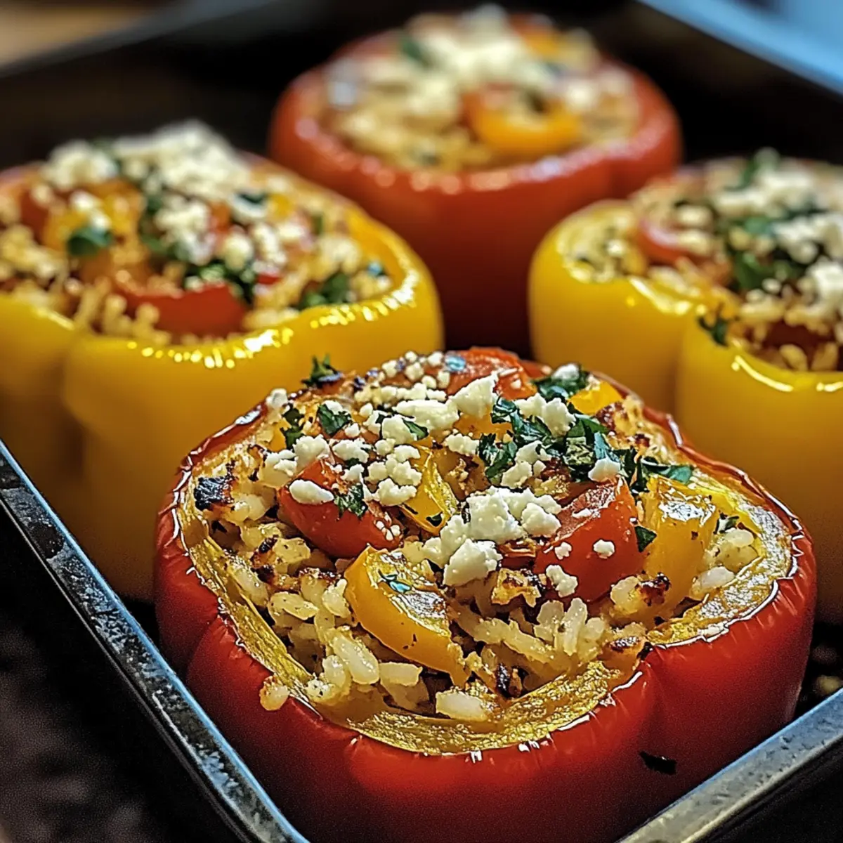 Mediterranean Stuffed Bell Peppers
