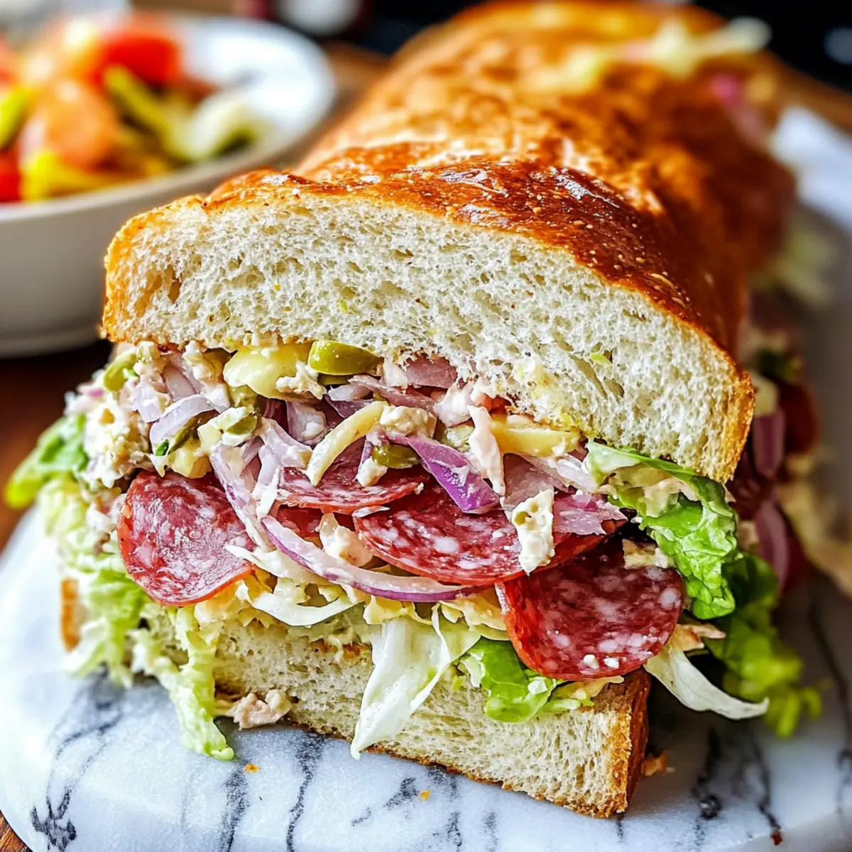 Savor the Flavor of an Italian Grinder Salad Sandwich 4 Italian Grinder Salad Sandwich
