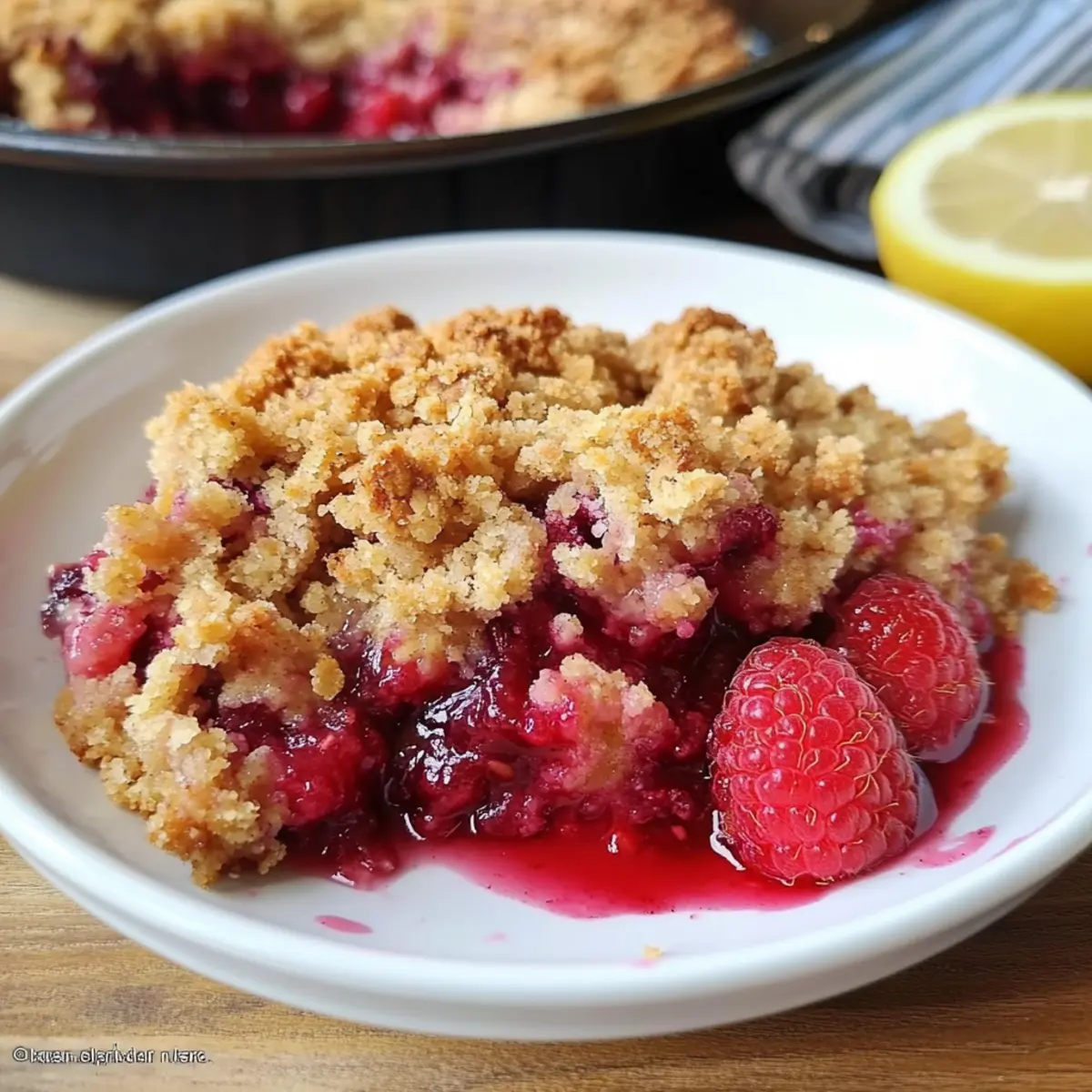 Delicious Raspberry Crumble: The Easiest Dessert Ever! 4 Raspberry Crumble
