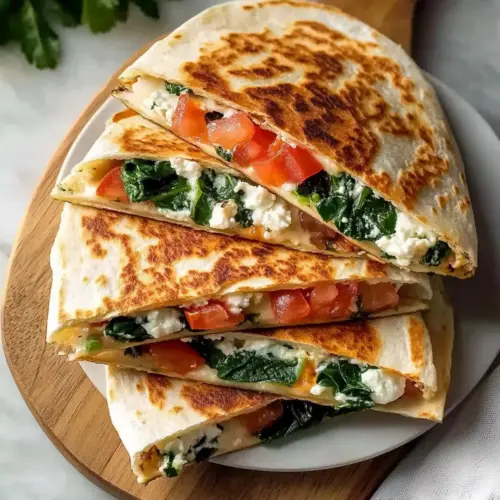 Cheesy Mediterranean Quesadilla