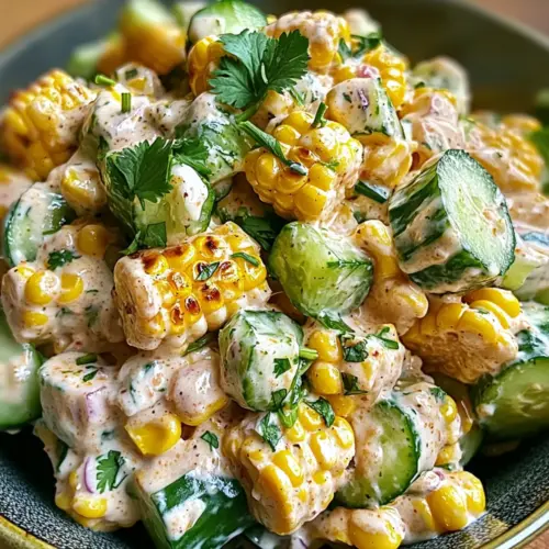 Street Corn Creamy Cucumber Salad