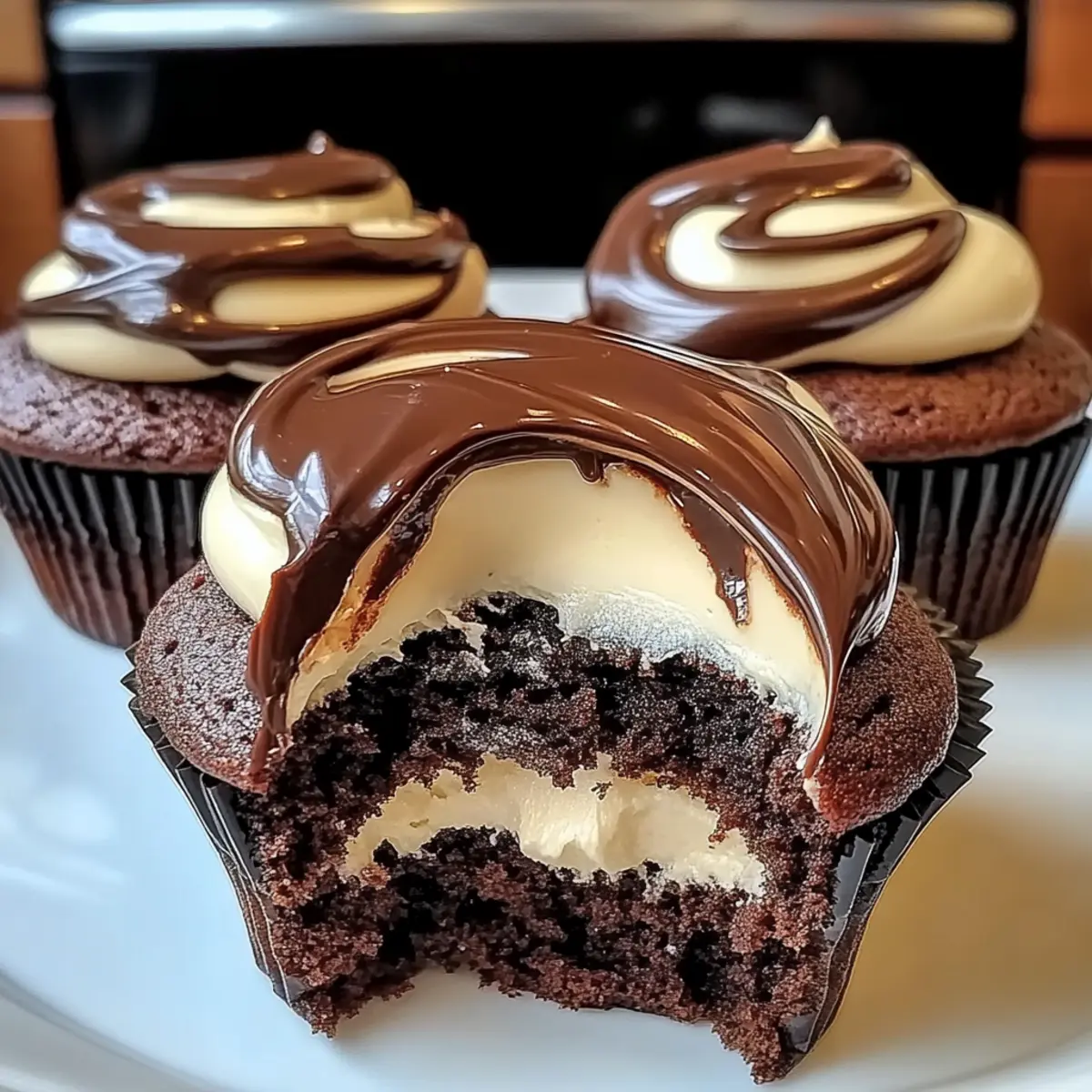 Chocolate Coffee Cream Cupcakes