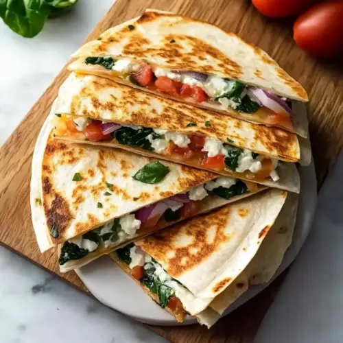 Cheesy Mediterranean Quesadilla