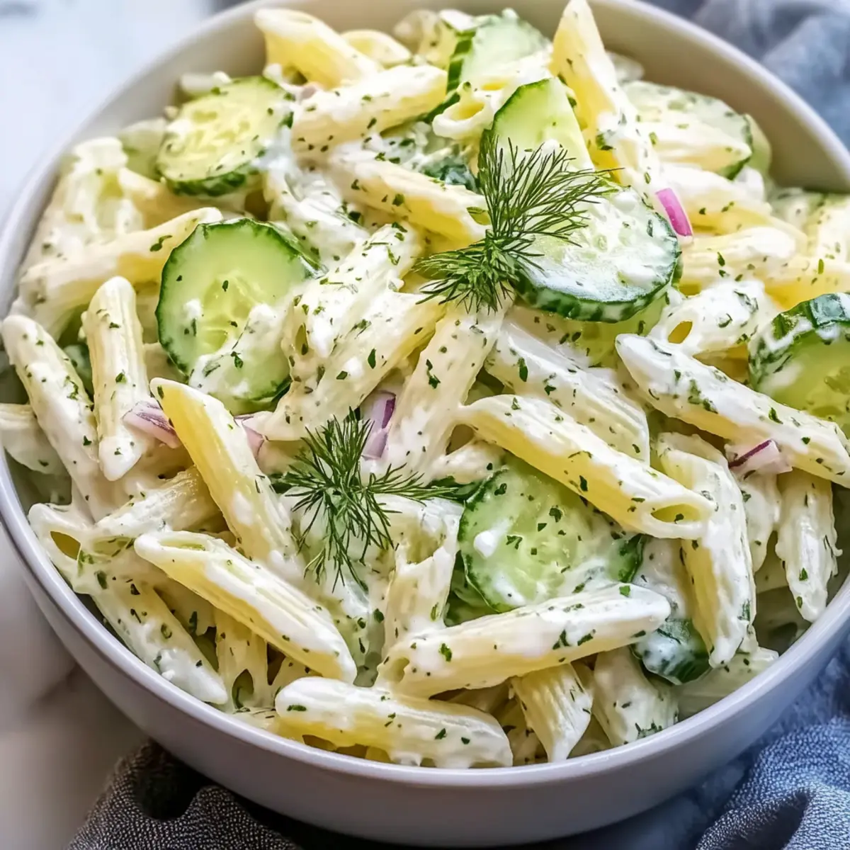 Healthy Cucumber Pasta Salad