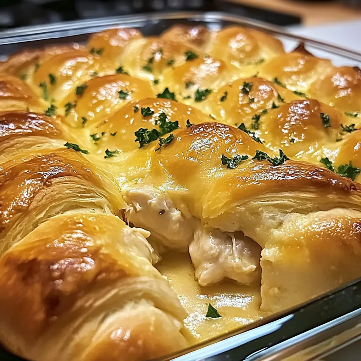 Cheesy Chicken Crescent Bake