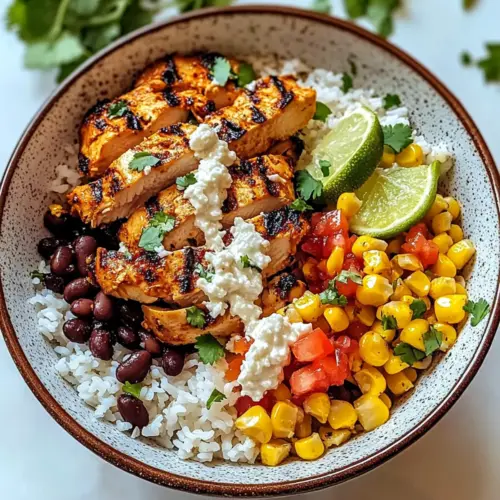 Street Corn Chicken Rice Bowl