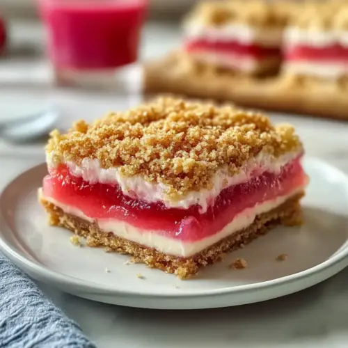 Tasty No Bake Rhubarb Bars