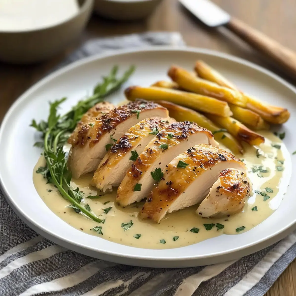 Chicken in White Wine Sauce