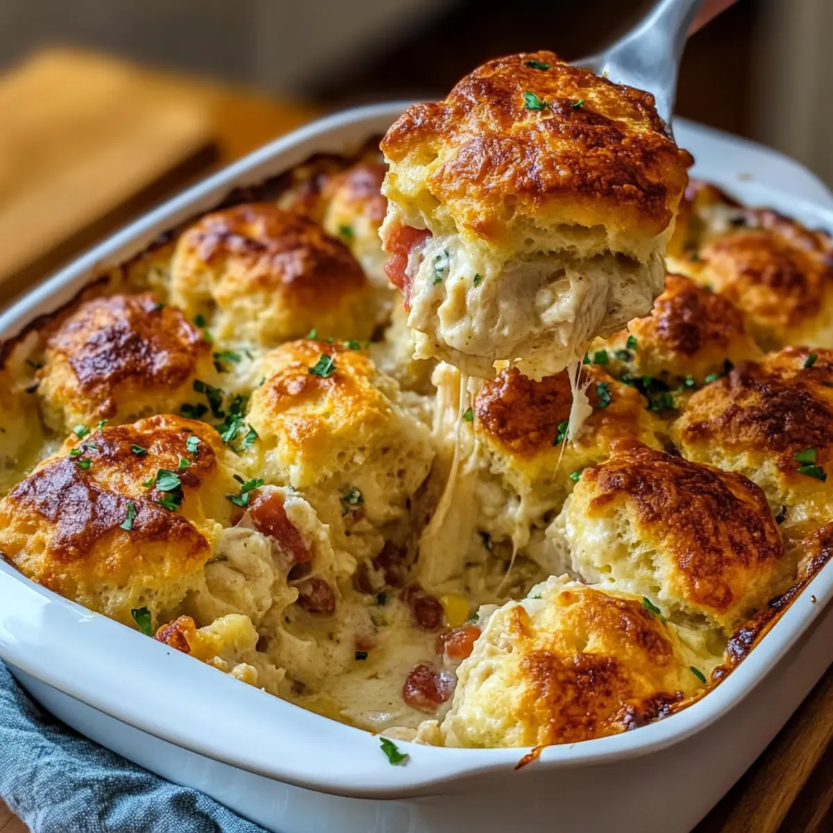 Chicken Bubble Biscuit Bake Casserole
