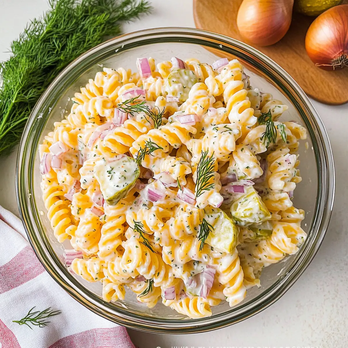 Dill Pickle Pasta Salad