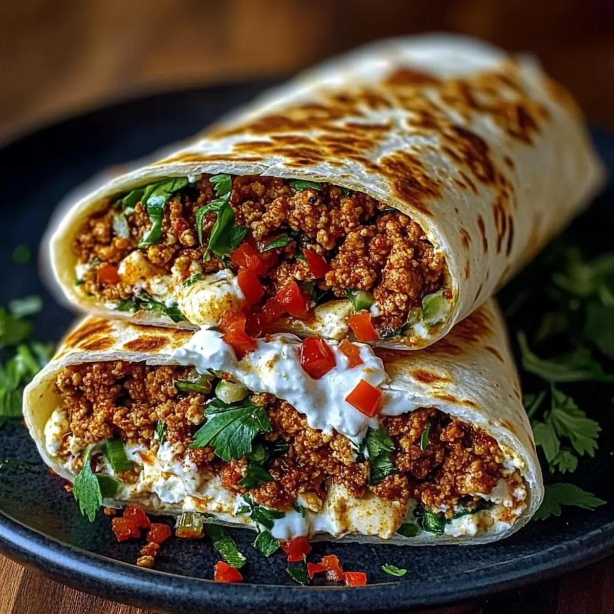Mediterranean Ground Chicken Wrap with Hot Honey Feta Cream Bliss 2 unnamed file 130