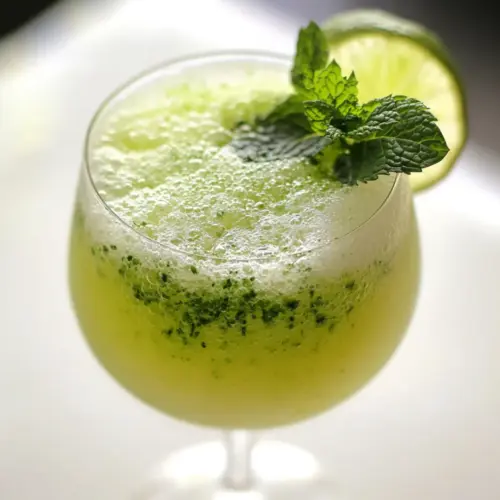 Frosty Coconut Mint Green Tea Mocktail