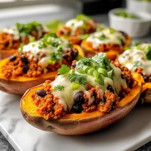 Protein Loaded Sweet Potato Boats