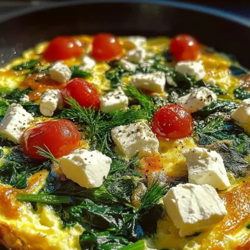 Savory Spinach Feta Frittata Ready in 30 Minutes 3 Spinach Feta Frittata