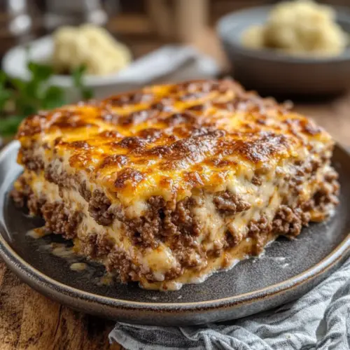 Ultimate Low Carb Cheesy Cheeseburger Casserole Bliss 12 Low Carb Cheesy Cheeseburger Casserole