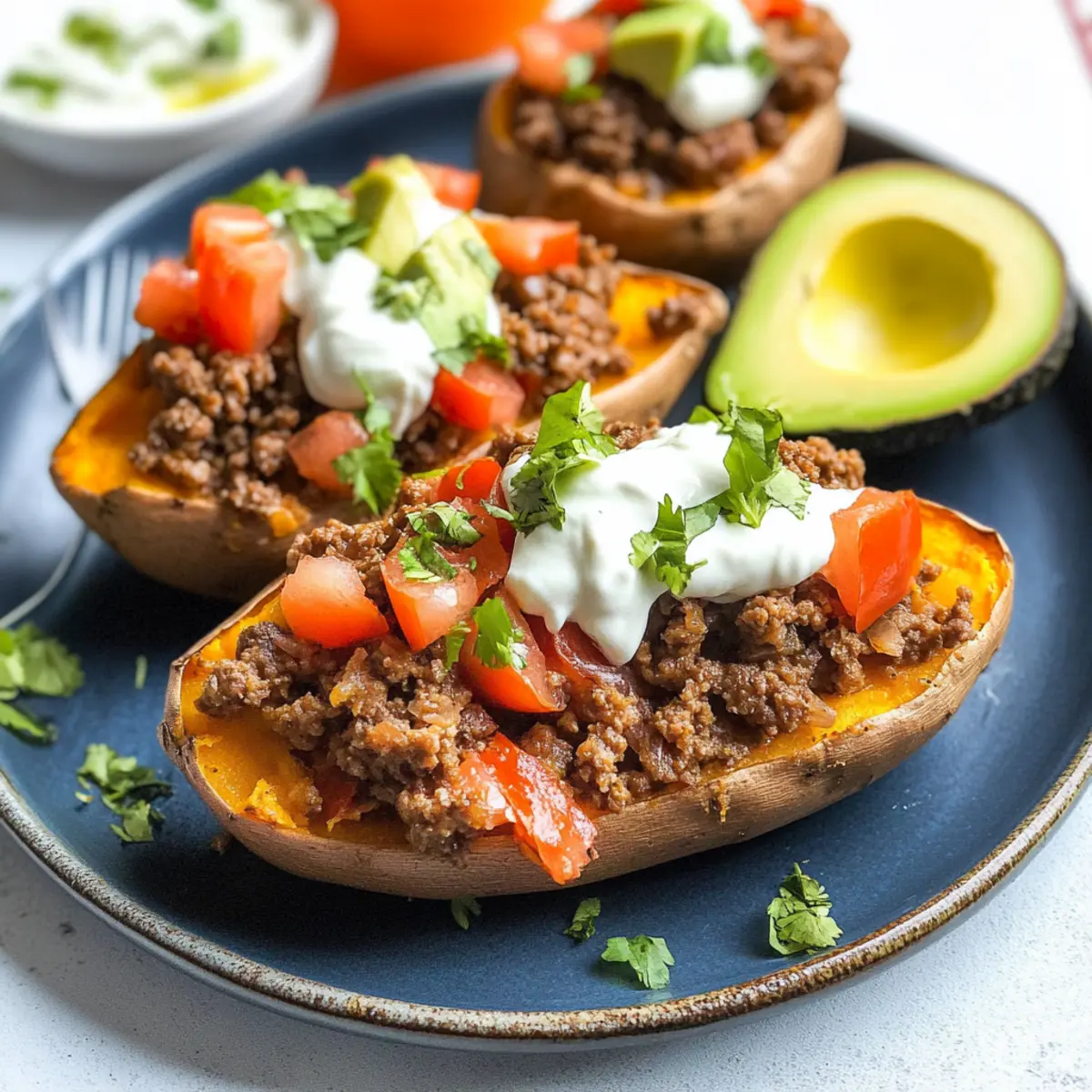 Taco Stuffed Sweet Potatoes