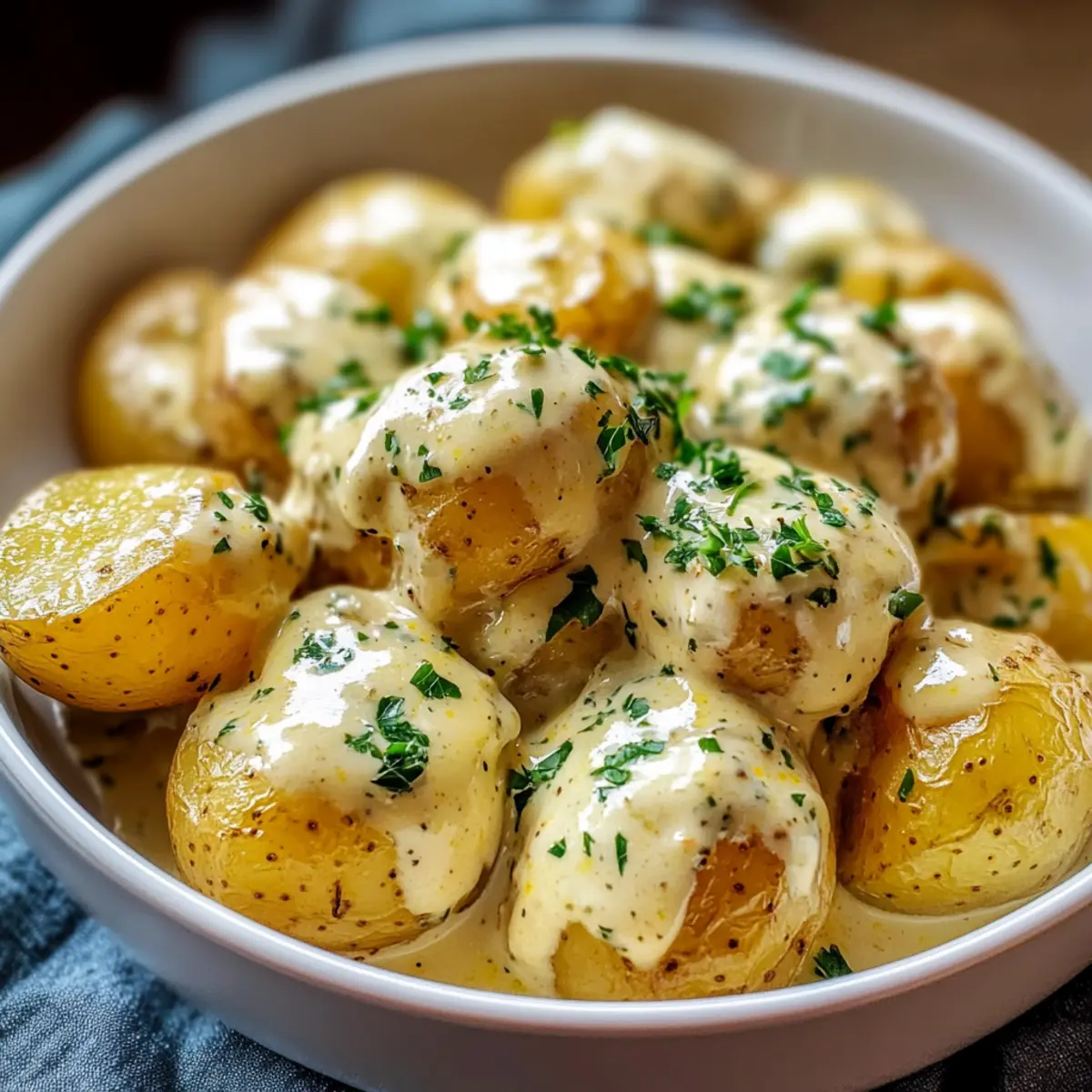 Creamy Garlic Sauce Baby Potatoes That Wow Every Dinner Table 4 Creamy Garlic Sauce Baby Potatoes