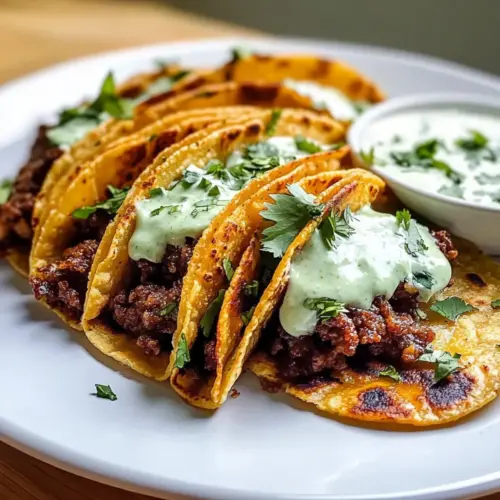 Sunshine Crispy Beef Tacos with Zesty Crema for Bright Nights 3 Sunshine Crispy Beef Tacos with Zesty Crema