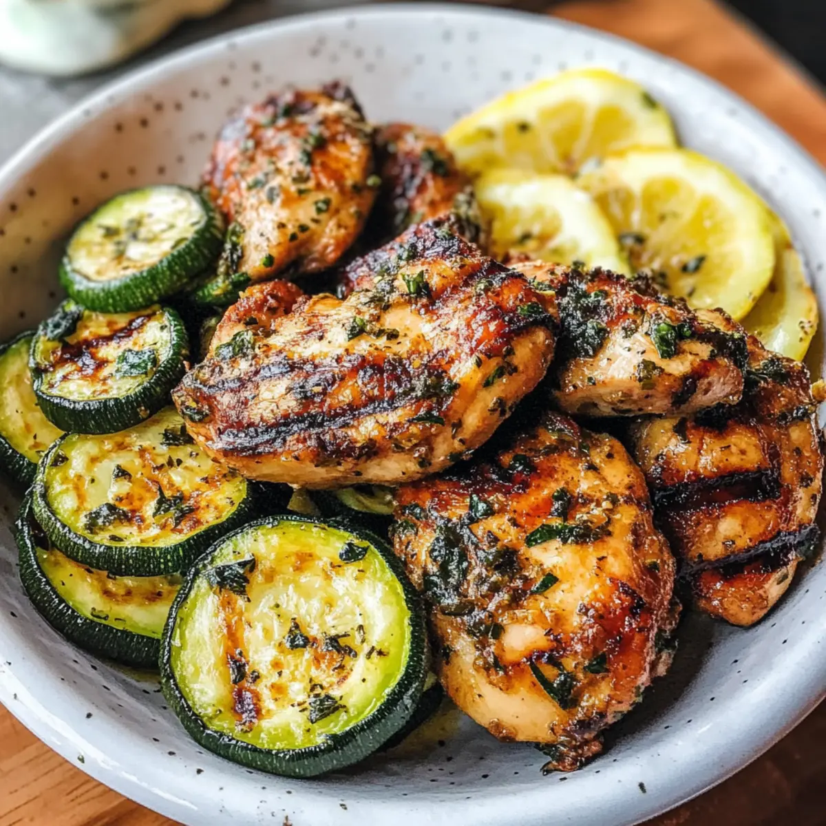 Savor Asado Chicken with Lemon Zucchini Sauté Tonight! 4 Asado Chicken with Lemon Zucchini Sauté