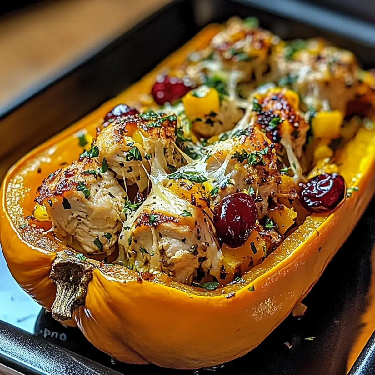 Sweet and Savory Honey Roasted Butternut Squash Stuffed with Chicken 1 unnamed file 548