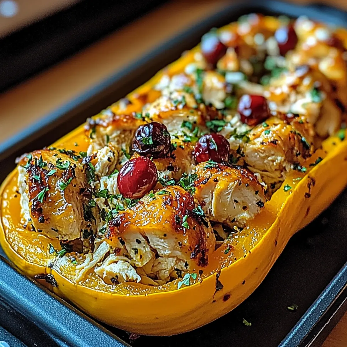 Sweet and Savory Honey Roasted Butternut Squash Stuffed with Chicken 2 unnamed file 549