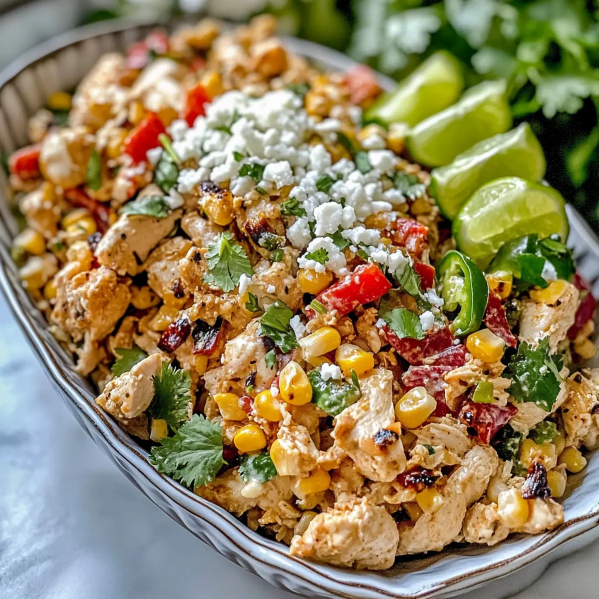 Healthy Street Corn-Inspired Chicken Salad