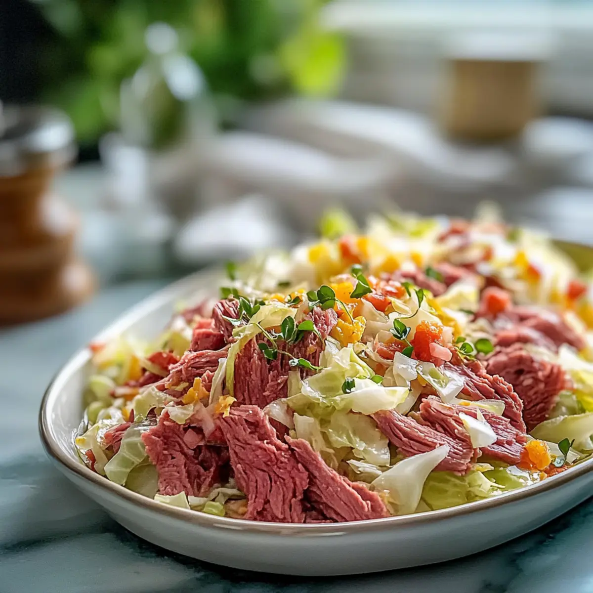 Easy Jamaican Corned Beef and Cabbage