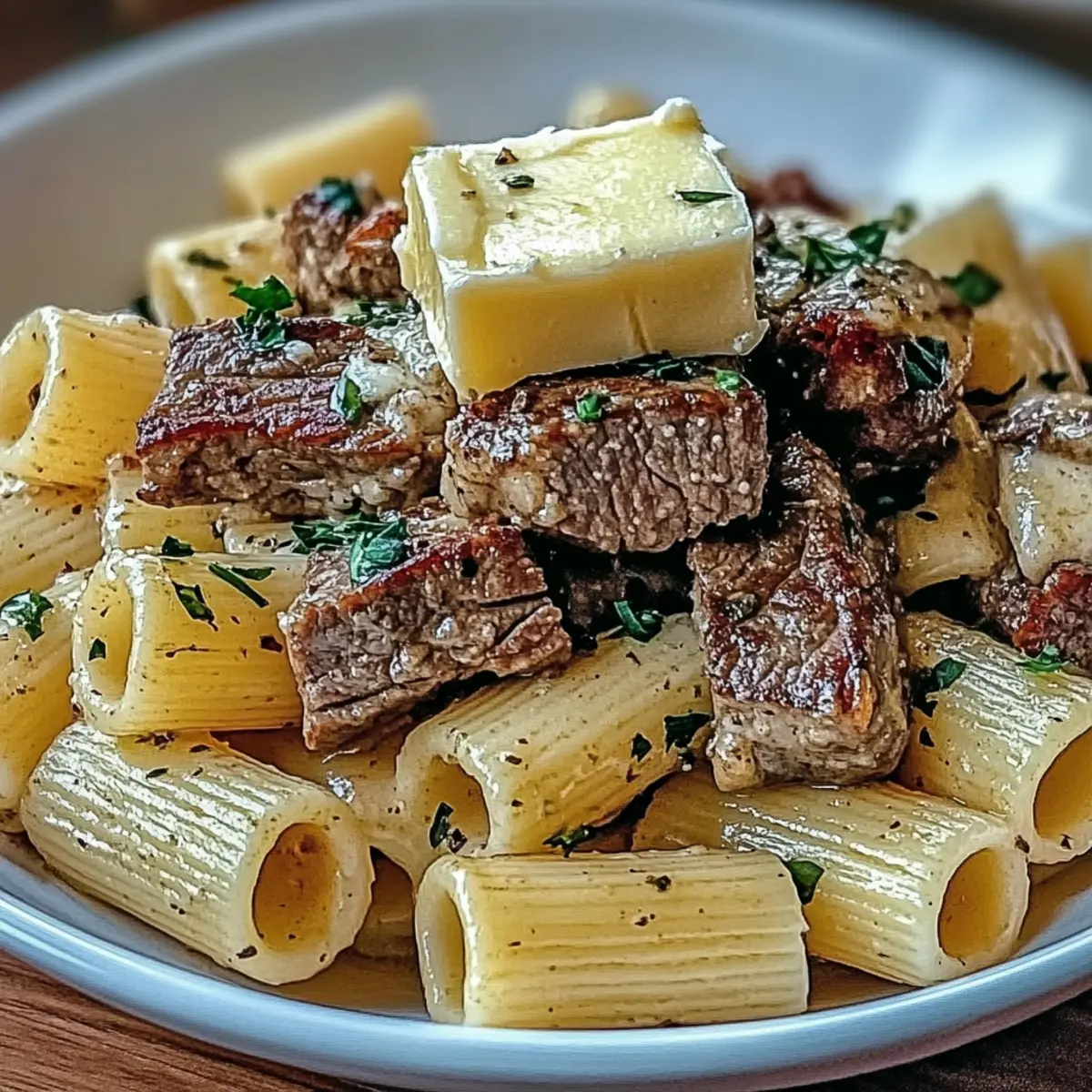 Garlic Butter Steak Tips Rigatoni: Quick Comfort Food Delight 4 Garlic Butter Steak Tips Rigatoni