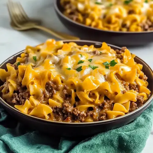 Satisfying Hamburger and Noodle Casserole
