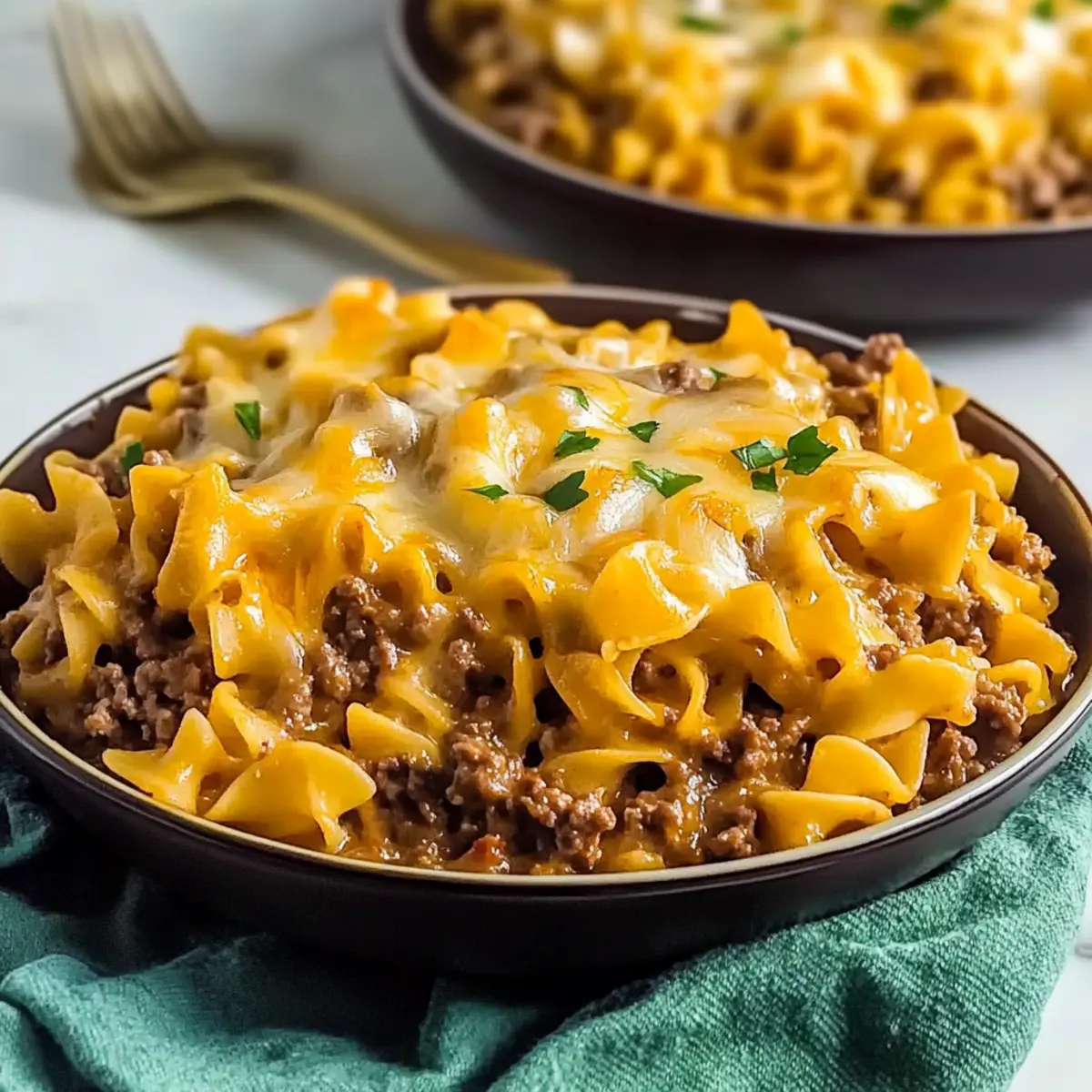 Satisfying Hamburger and Noodle Casserole