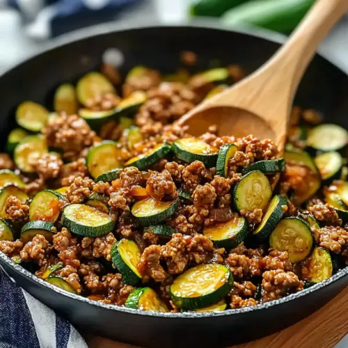 Ginger Ground Turkey and Zucchini Skillet