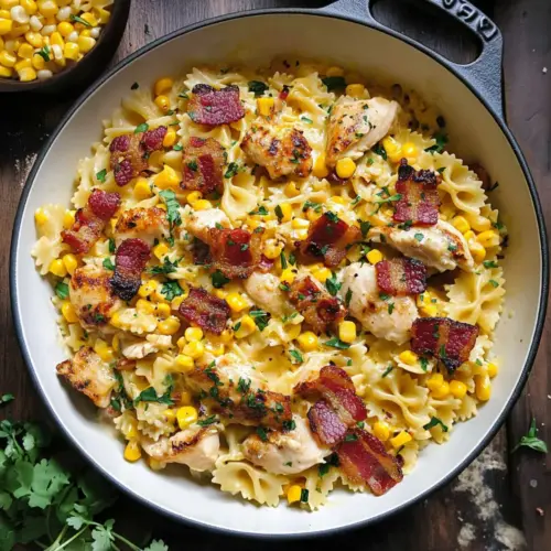 Creamy Chicken and Corn Pasta with Bacon for Cozy Nights 3 Creamy Chicken and Corn Pasta with Bacon