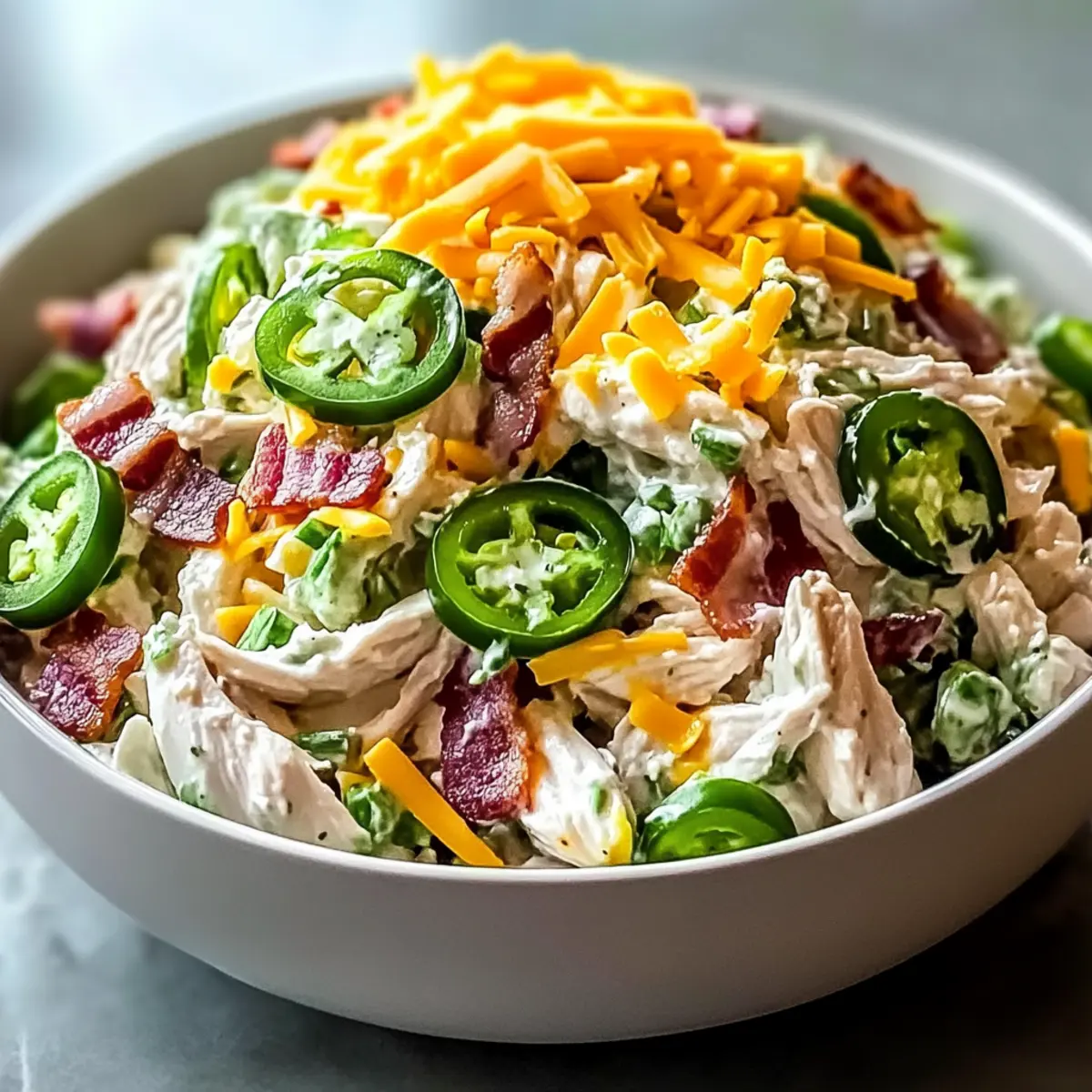 Ultimate Jalapeno Popper Chicken Salad for a Fresh Twist 4 Ultimate Jalapeno Popper Chicken Salad
