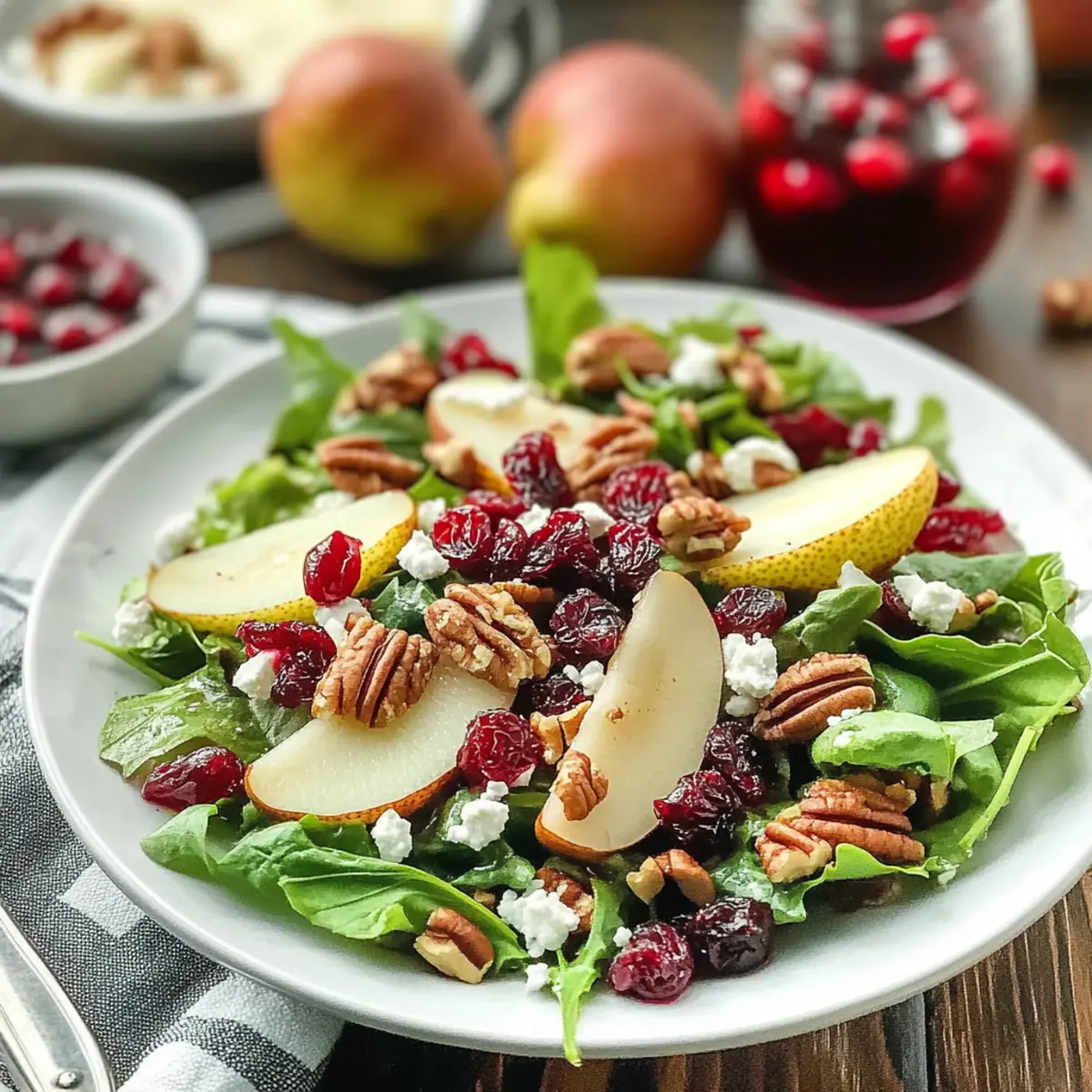 Delicious Fresh Fall Salad with Cranberry Vinaigrette & Pears 1 unnamed file 561