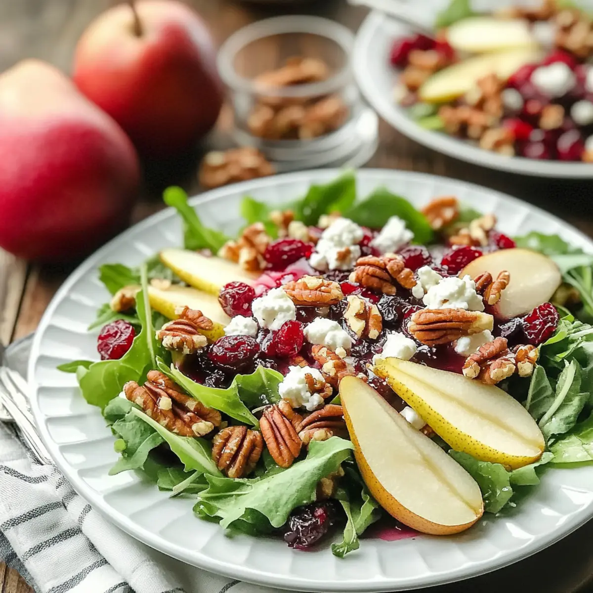 Delicious Fresh Fall Salad with Cranberry Vinaigrette & Pears 2 unnamed file 562