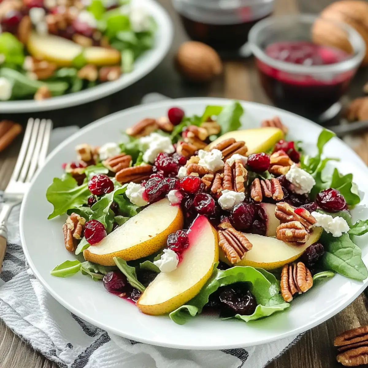 Delicious Fresh Fall Salad with Cranberry Vinaigrette & Pears 3 unnamed file 563