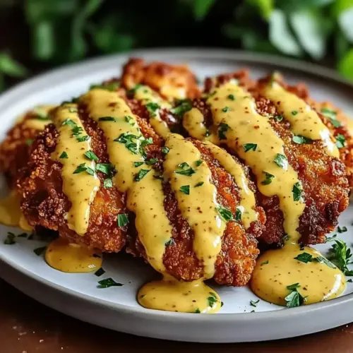 Crunchy Pretzel Chicken with Mustard-Cheddar Sauce Magic 5 Crunchy Pretzel Chicken with Mustard-Cheddar Sauce