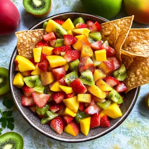 Fruit Salsa with Cinnamon Sugar Chips for a Guilt-Free Treat 4 Fruit Salsa with Cinnamon Sugar Chips