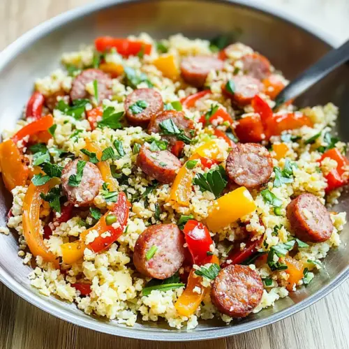 Sausage, Pepper and Cauliflower Fried Rice for a Quick Dinner 14 Sausage, Pepper and Cauliflower Fried Rice